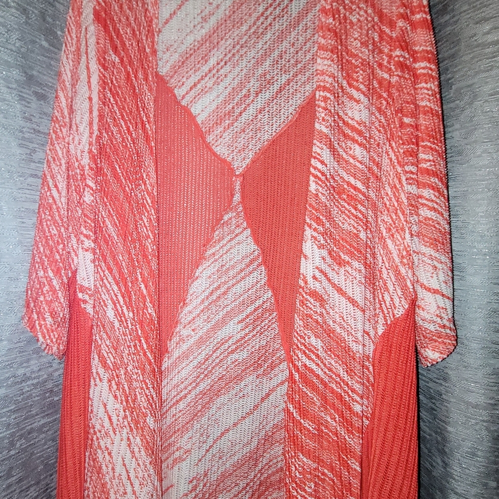 Catherines Orange 3/4 Sleeve Cardigan 3X